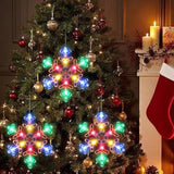 [Timer] Christmas Window Decorations, 3 Pcs Snowflake Christmas Window Lights With Suction Cup, Battery Operated Snowfla