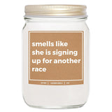 You Nique Designs Smells Like Another Race Candle, Gifts For Runners - 8Oz Candles For Running Lovers - Track And Field, Marathon Runner Gifts Women, Men - Running Present (Lavender & Vanilla)