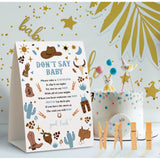 Don'T Say Baby Clothespin Games,Cowboy Baby Shower Game (Pack Of 1 Sign And 50 Mini Clothespins),Baby Shower Decorations,Baby Shower Game Gender Neutral,Party Favors Supplies - 23