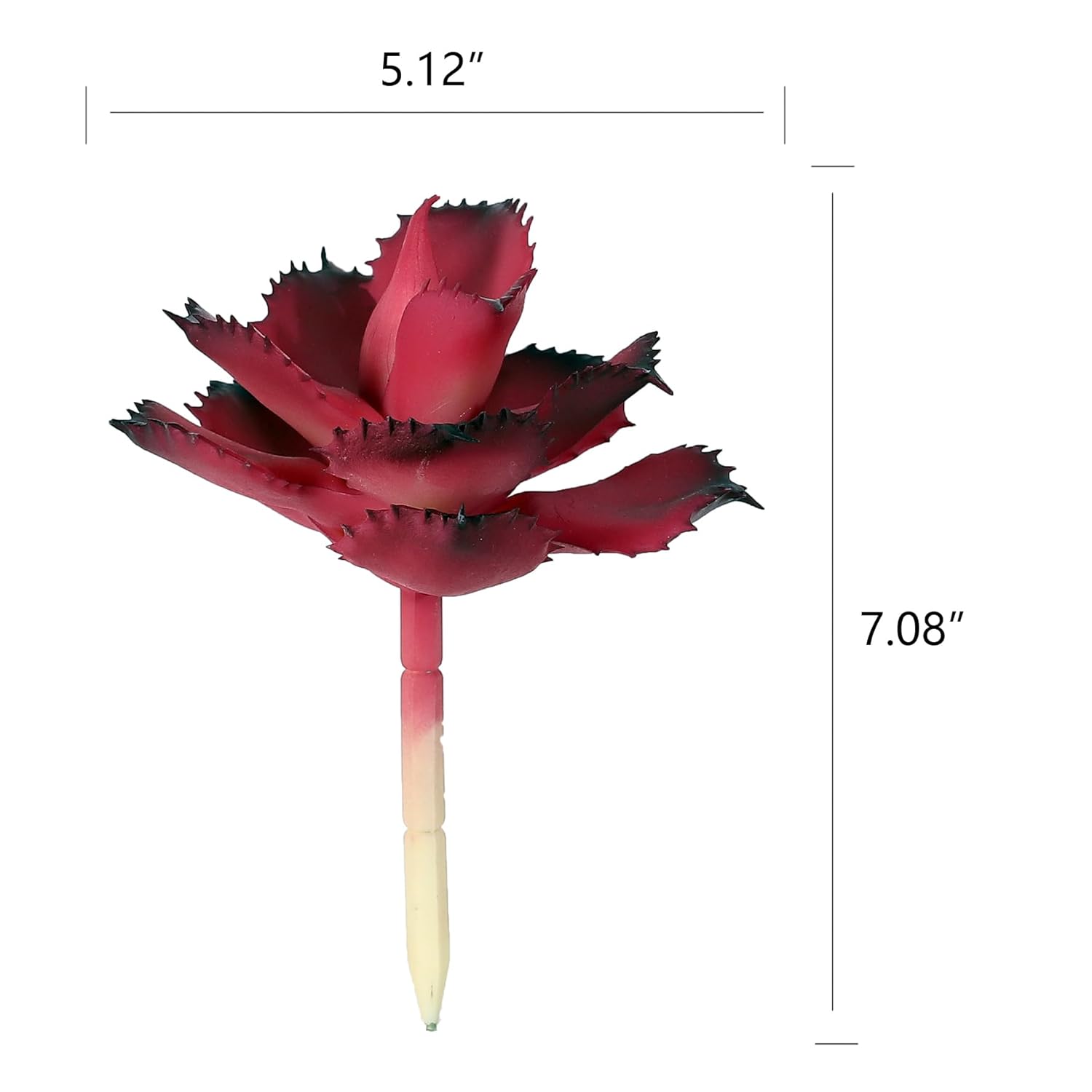 Artificial Succulent Plant 5.15 Inch Faux Succulents Agave Potatorum Flower Arrangement Craft Wall Diy Materials,Pack Of 2 (Rose)
