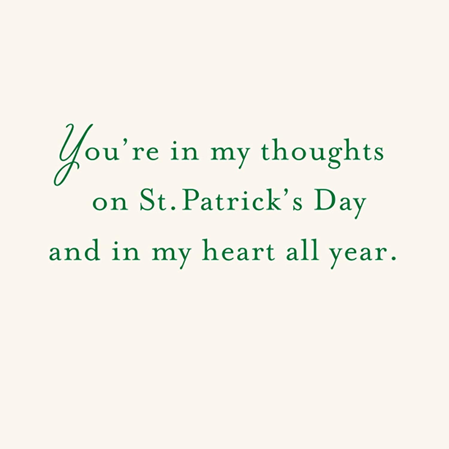 Hallmark Pack of St. Patricks Day Cards, Thinking of You (4 Cards and Envelopes)