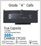 Dell Latitude Battery F3YGT 60Wh 7.6V Replacement 7280 7390 7480 7490