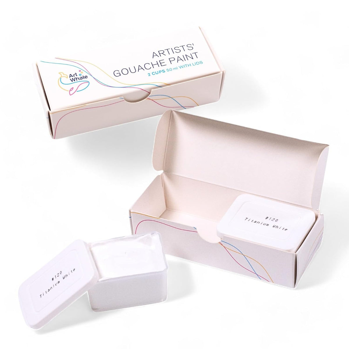 Gouache Titanium White Refills (50Ml/1.7Oz)|Intense Pigments, Easy Color Refill (2 Pcs.)