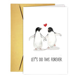Funny Penguin Valentine'S Day Card For Him Her, Cute Valentines Day Gift, Wedding Anniversary Card, I Love You Gift For Husband Wife Boyfriend Girlfriend Fiance Fiancee Partner Spouse