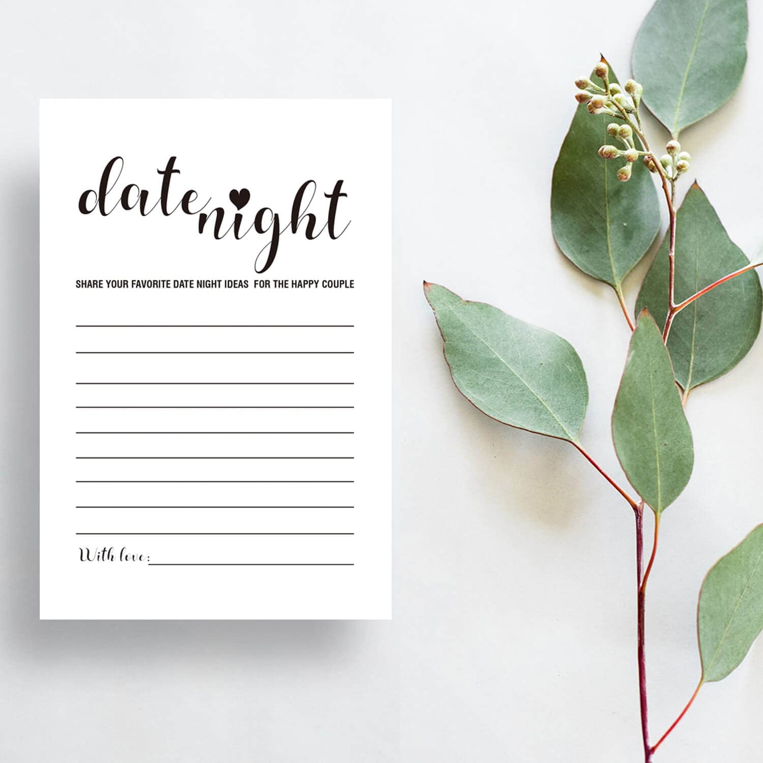50 Date Night Ideas Cards-Advice And Wishes Cards -Date Night Ideas Great Gifts For Bridal Shower, Wedding, Bride And Groom, Bachelorette Party,4 X 6 Inches.