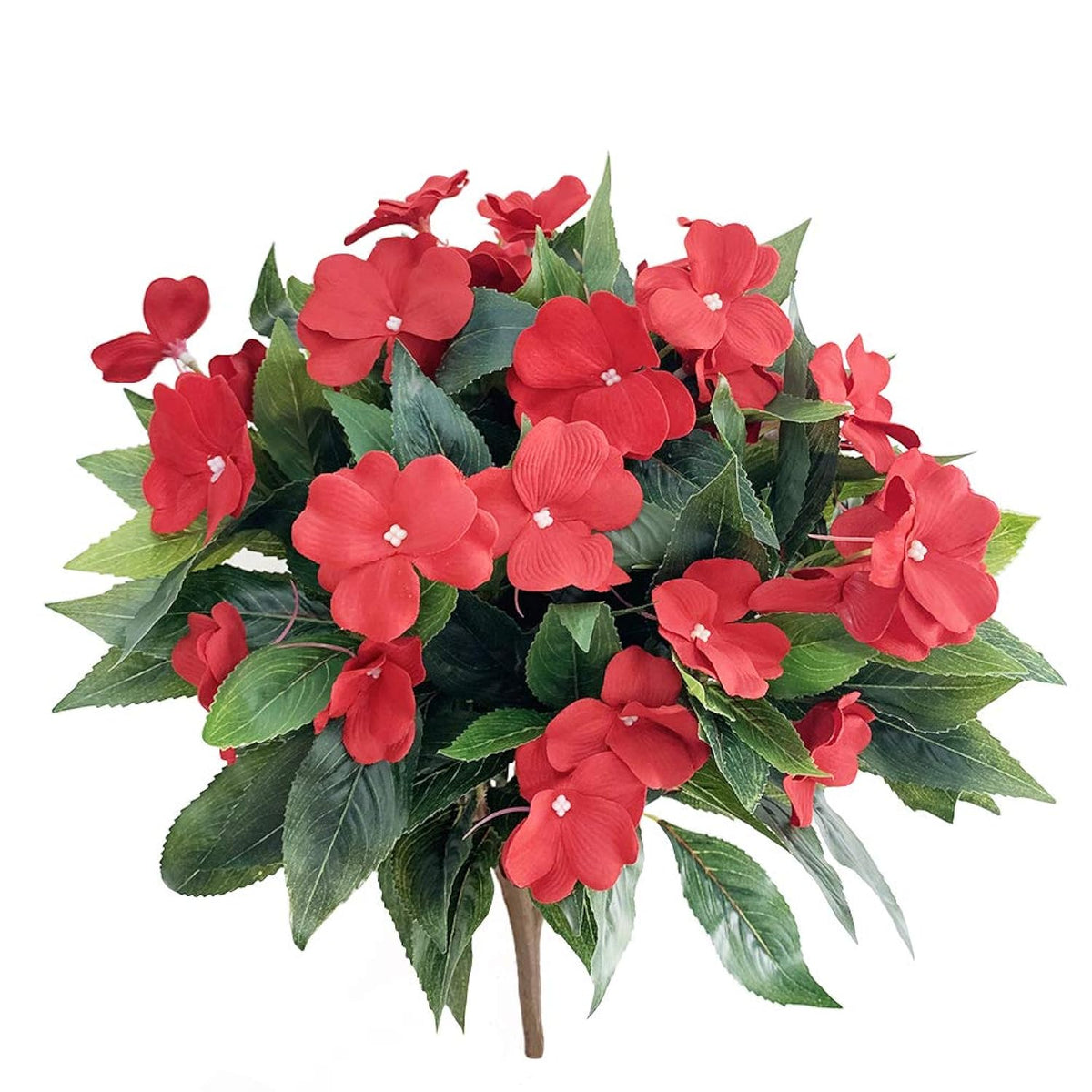 Artificial Impatiens Bouquet Flower Patio Lawn Garden Wedding Photo Decor(2Pcs)
