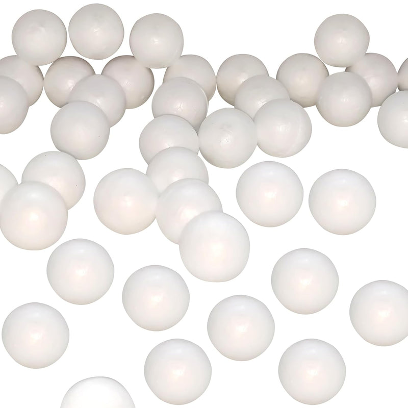 100 Pack 0.8 Inch Blank Foam Balls For Art Decoration Polystyrene Small Craft