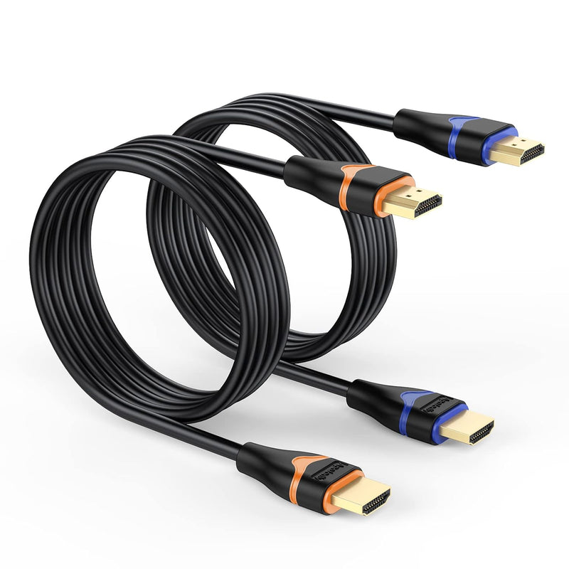 4K Hdmi Cable 6.6Ft 2-Pack, Hdmi To Hdmi Cable High Speed Hdmi Cord 2.0 Ultra