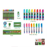 Innovative Designs Minecraft Kids Deluxe Activity Set with Carrying Tin, Coloring Sheets, Tattoos, Stickers, & Art Supplies