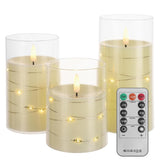 4 Inch Flickering Flameless Candles With Remote, Led Pillar Candle Small, Real Wax Battery Operated Candles With Timer, Ivory Fake Candles For Wedding,Party,Christmas Decor, Set Of 6
