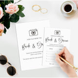 Minimalist How Old Were The Bride And Groom Game, Guessing The Age Photo Game Set, Bridal Shower Wedding Shower Game (1 Sign And 30 Cards)-Bng19