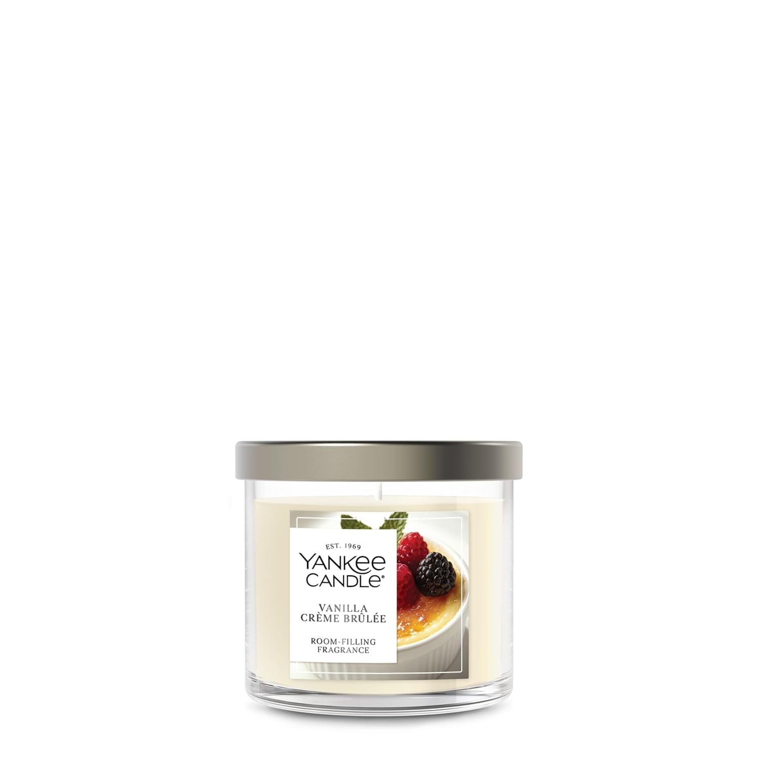 Yankee Candle Small Tumbler Scented Candle with up to 40 Hour Burn Time, Premium Plant Wax Blend for Consistent Burn, 4.3 oz Tumbler Candle with Room Filling Fragrance, Vanilla Crème Brûlée