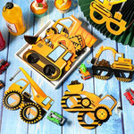 32 Pcs Construction Theme Party Eyeglasses Dump Truck Cardboard Glasses Engineering Excavator Photo Booth Props For Boy Transportation Birthday Party Supplies Favor