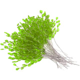 50Pcs Artificial Flower Stem With Crystal Acrylic Beads Water Drop Diamante Flower Branches For Home Wedding Decor - Green