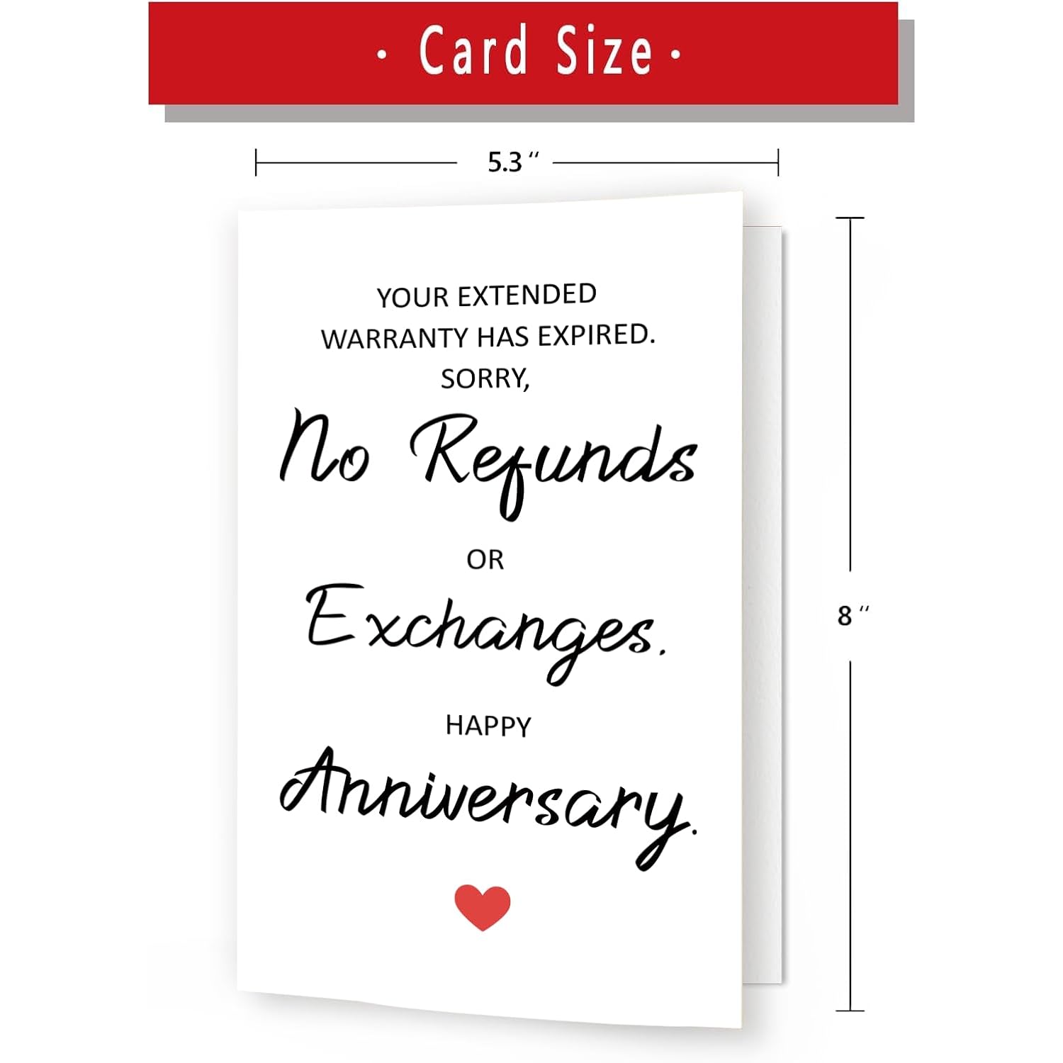 Funny Wedding Anniversary Card For Husband Wife Couples Fiancee Fiance Boyfriend Girlfriend, Happy Anniversary Card For Wen Women Him Her Partners, 1 Year 5Th 10Th 20Th 40Th 50Th 60Th Anniversary Cards