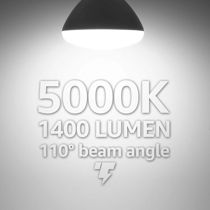 4 Pack BR40 LED Flood Light Bulbs 17W 100W Equivalent 5000K Daylight Dimmable E26 Base