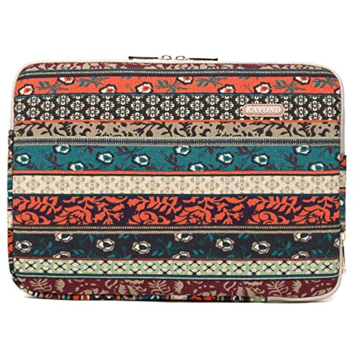 kayond Water-Resistant Canvas 17 Inch Laptop Sleeve-Red Bohemia