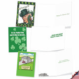 10 Assorted Box Set Funny St. Patrick'S Day Greeting Cards W/5 X 7 Inch Envelopes (10 Designs, 1 Each) Green Day Ac10365Spg-B1X10
