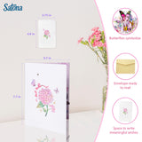 3D Pop-Up Butterfly Greeting Card – Elegant Floral And Butterfly Design With Gold Foil Details, Perfect For Birthdays, Anniversaries, Thank You Notes, All Occasions – Includes Envelope And Message Space (Pink Monarch)