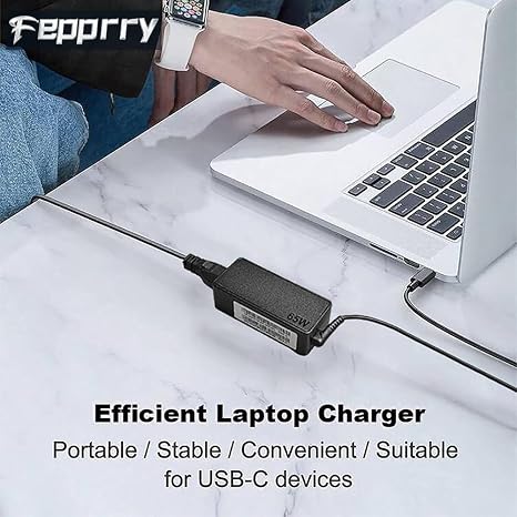 65W USB C Laptop Charger Power Adapter for Lenovo ThinkPad Yoga Chromebook ADLX65YDC2A