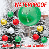 10 Pcs Outdoor Decorations, 11 Inch Inflatable Christmas Balls, Festive Ornaments For Front Door Yard, With Pump (Red, G