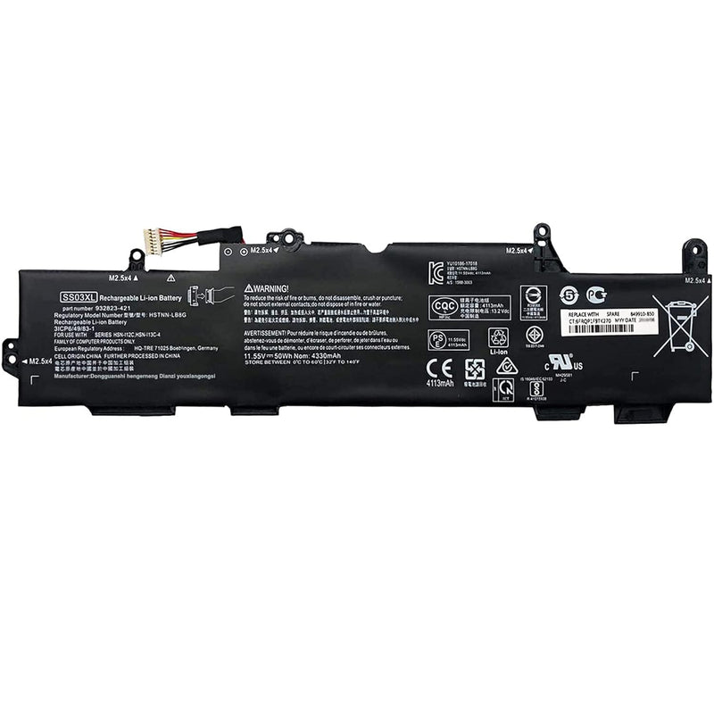 Ss03Xl Hstnn-Lb8G 933321-855 932823-421 Laptop Battery Replacement For Hp Elit