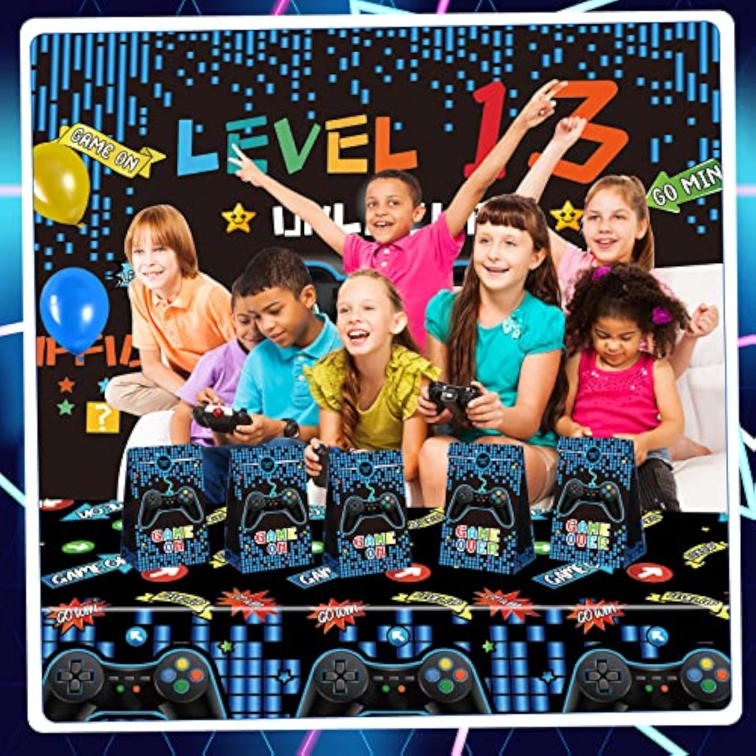 13Th Birthday Decorations For Boys Video Game Party Supplies 69 Pieces