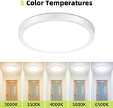 8 Pack 7 Inch LED Ceiling Lights 5CCT Ultra Thin Flush Mount Fixtures