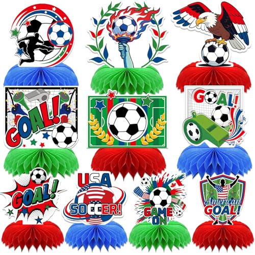 World Soccer Party Decoration Honeycomb Centerpieces Football