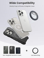 Magnetic Phone Ring Holder for MagSafe, Grip Stand for iPhone 15/14/13/12