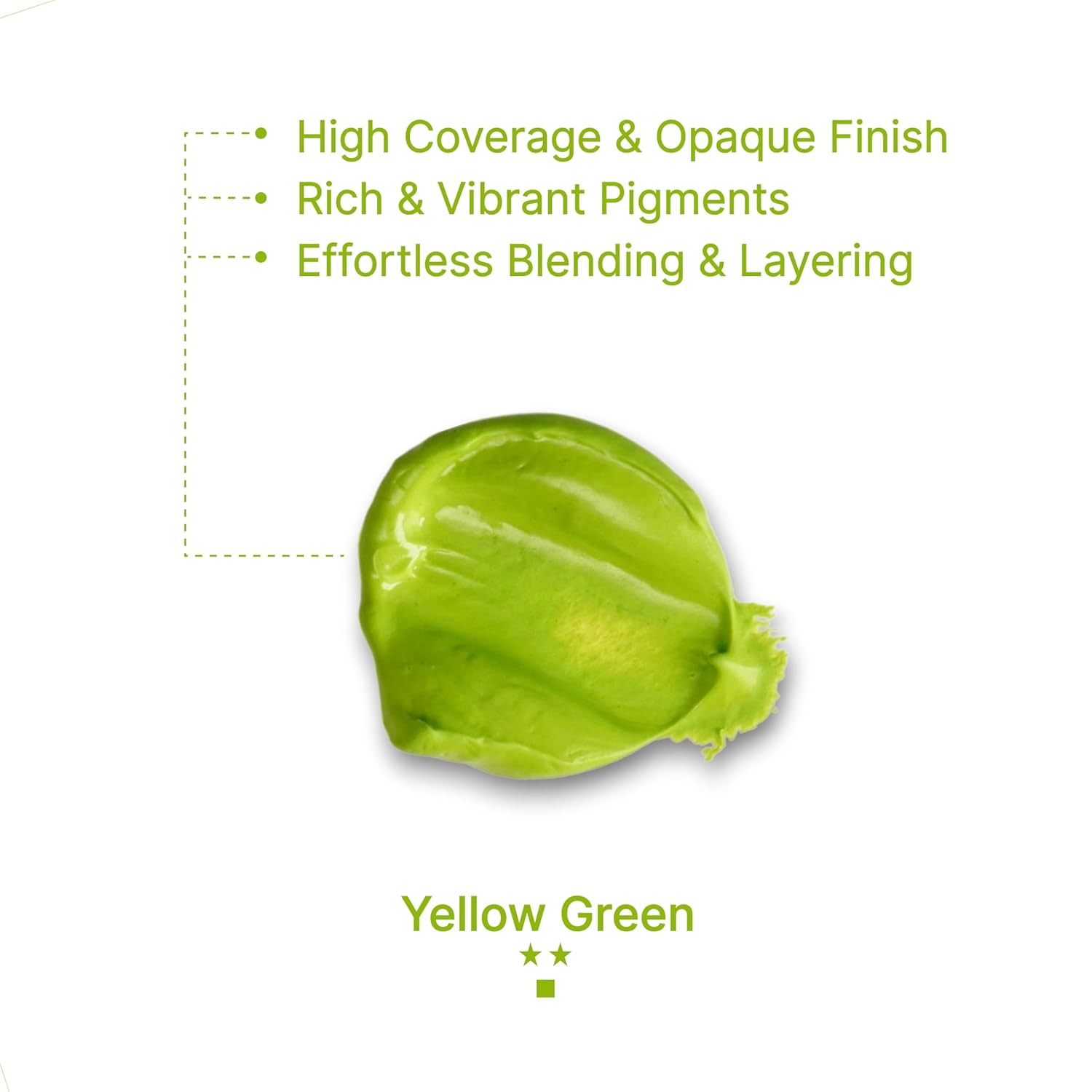 Gouache Yellow Green Refills (50Ml/1.7Oz)|Intense Pigments, Easy Color Refill (2 Pcs.)