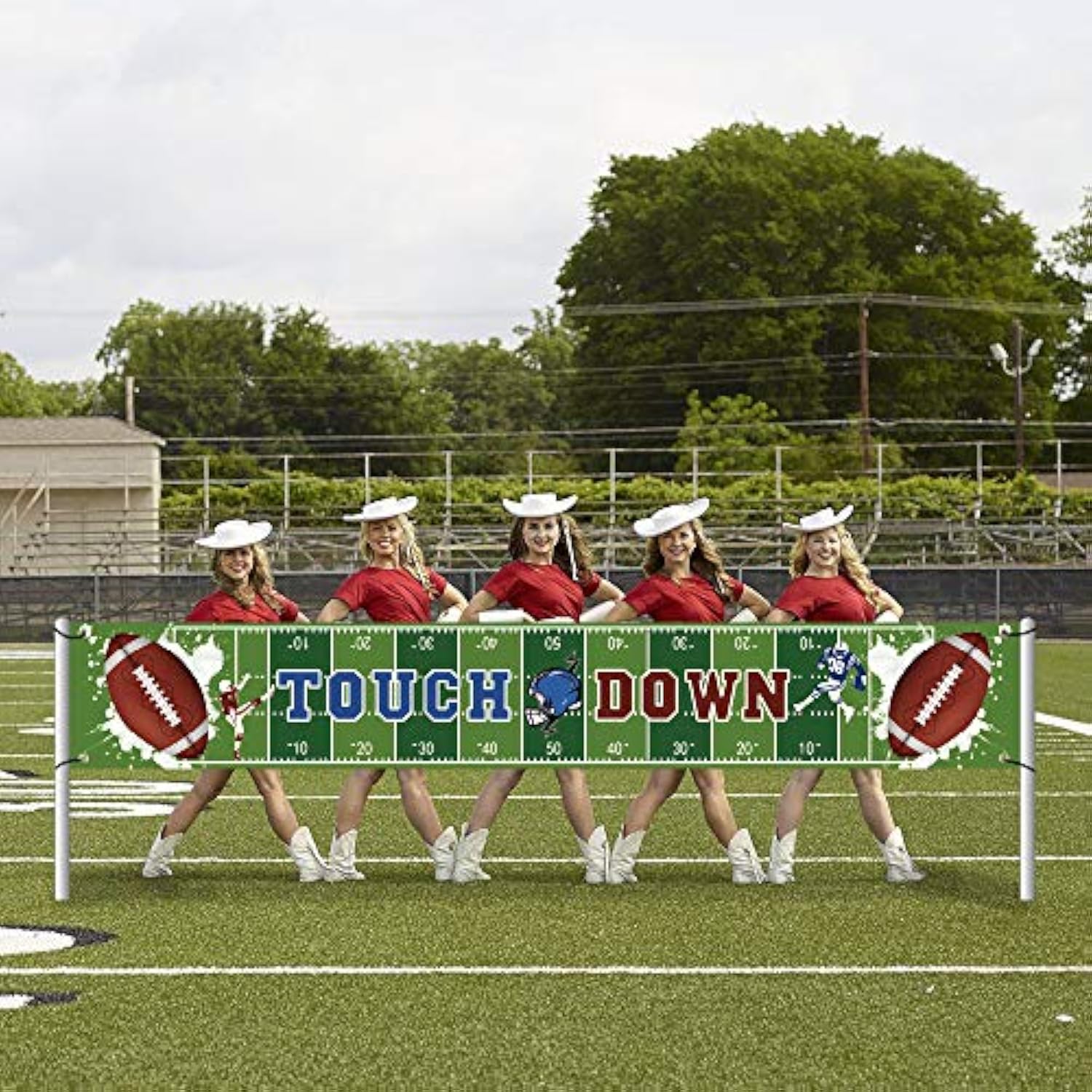 Football Party Banner – Game Day Photo Backdrop 9.8×1.5 ft