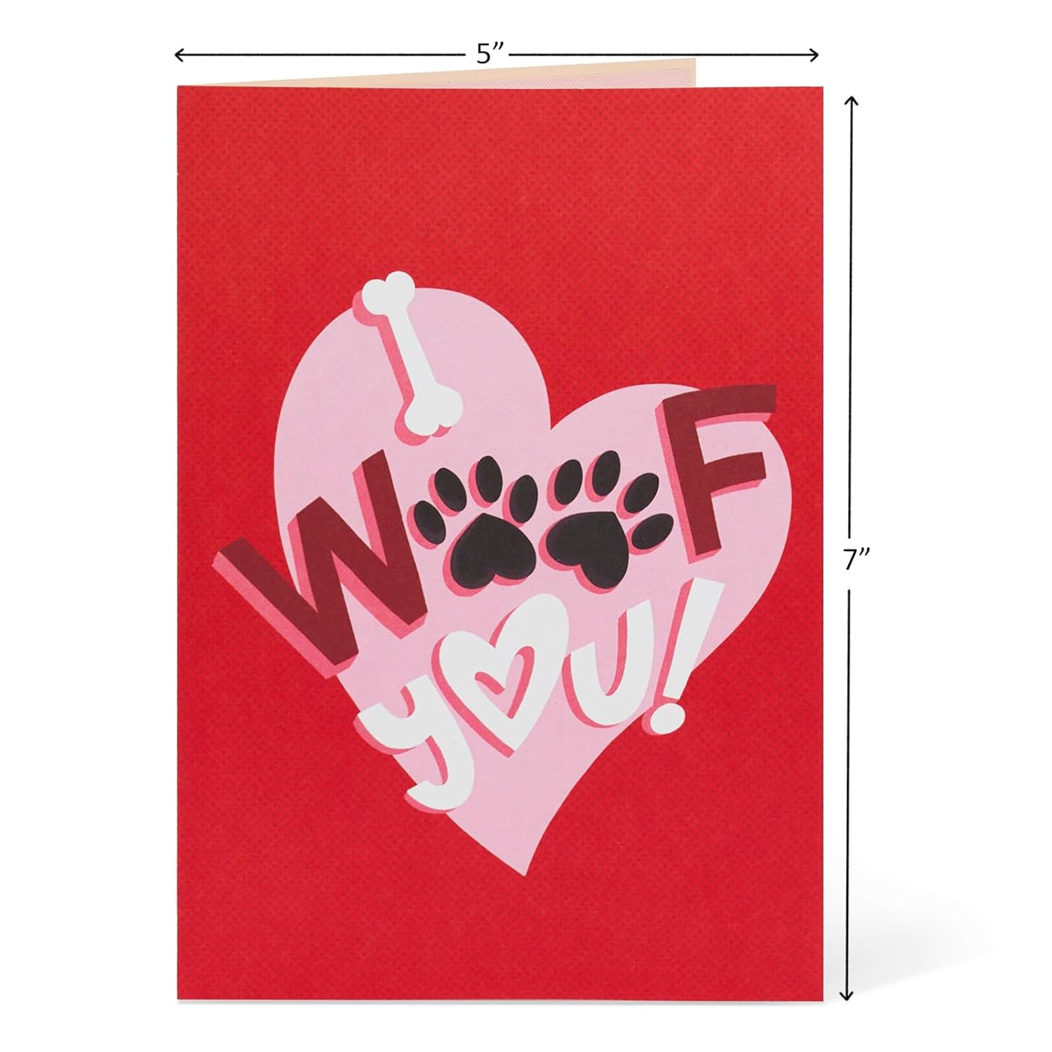 Valentine Pop Up Cards, English Bulldog, I Woof You, 3D Greeting Card, Gift For Mom, Godmother, Stepmom, Sister, Grandma, Mother In Law, Aunt, Wife, 5X7 - Includes Envelope And Message Note