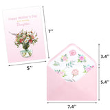 Happy Mother'S Day Card For Daughter Mothers Day Card To Daughter From Mom Mother 1 Pcs Message Inside 5X7 Inch With Envelope Happy Mothers Day Gift Gifts