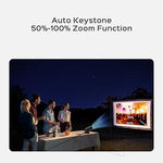 WiFi Bluetooth Mini Projector, 180° Rotatable, 1080P, 130", Android TV 11.0