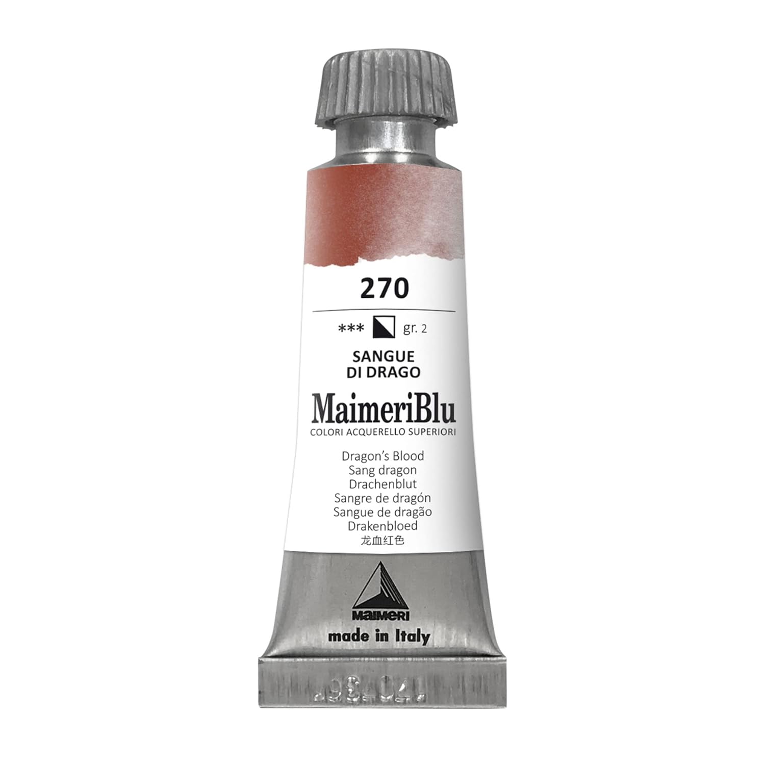 MaimeriBlu 12ml Single-Pigment Watercolor Paint - Dragons Blood PBr25 Professional Watercolor Paint - Lightfast and Transparent Watercolor Paint Tube for Artists