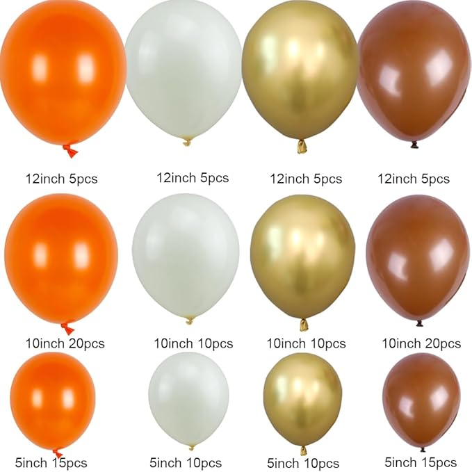 137Pcs Friendsgiving Fall Balloon Arch Kit Thanksgiving Harvest Party Decorations