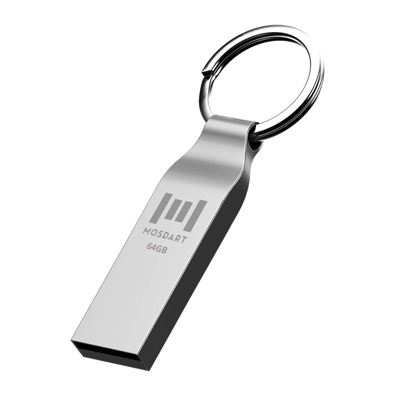 64Gb Usb 2.0 Flash Drive Exfat Metal Thumb Drive With Keychain 64 Gb Wateproof