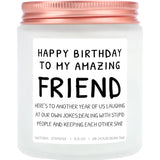 Happy Birthday Gifts For Friends & Besties - Funny & Lavender Candle Gift For Mom, Christmas & Mothers Day