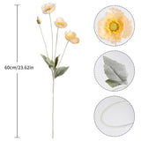Poppy Silk Flowers,8Pcs Champagne Artificial Poppy Flower Fake Poppies For Wedding Party Table Centerpiece Arrangement(Champagne)