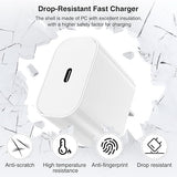 20W USB C Fast Wall Charger with 10FT USB C to USB C Cable for iPhone 17 16 15 iPad