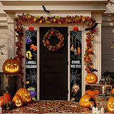Halloween Witches Porch Sign I Smell Children Door Banner 2pcs Hanging Party Decorations