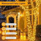 200Ft 600Led Christmas Lights Plug In,Warm White Waterproof Fairy Lights With Timer/8 Modes, Christmas Tree Lights Light