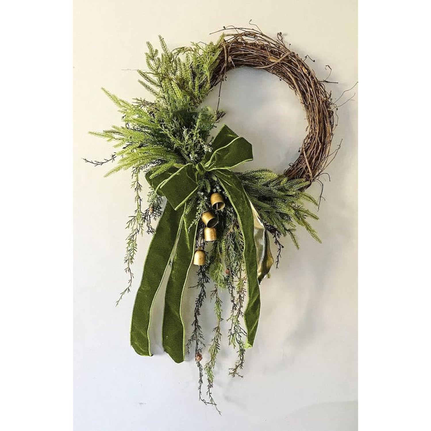 Olive Green Velvet Ribbon 1'' 25 Yards For Christmas Tree, Gift Wrapping, Flower Bouquet, Wreath Decorations, Bow Making