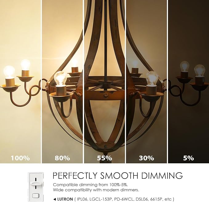 G14 LED Filament Light Bulb 60W Equivalent 2700K Warm White Small Globe Bulb