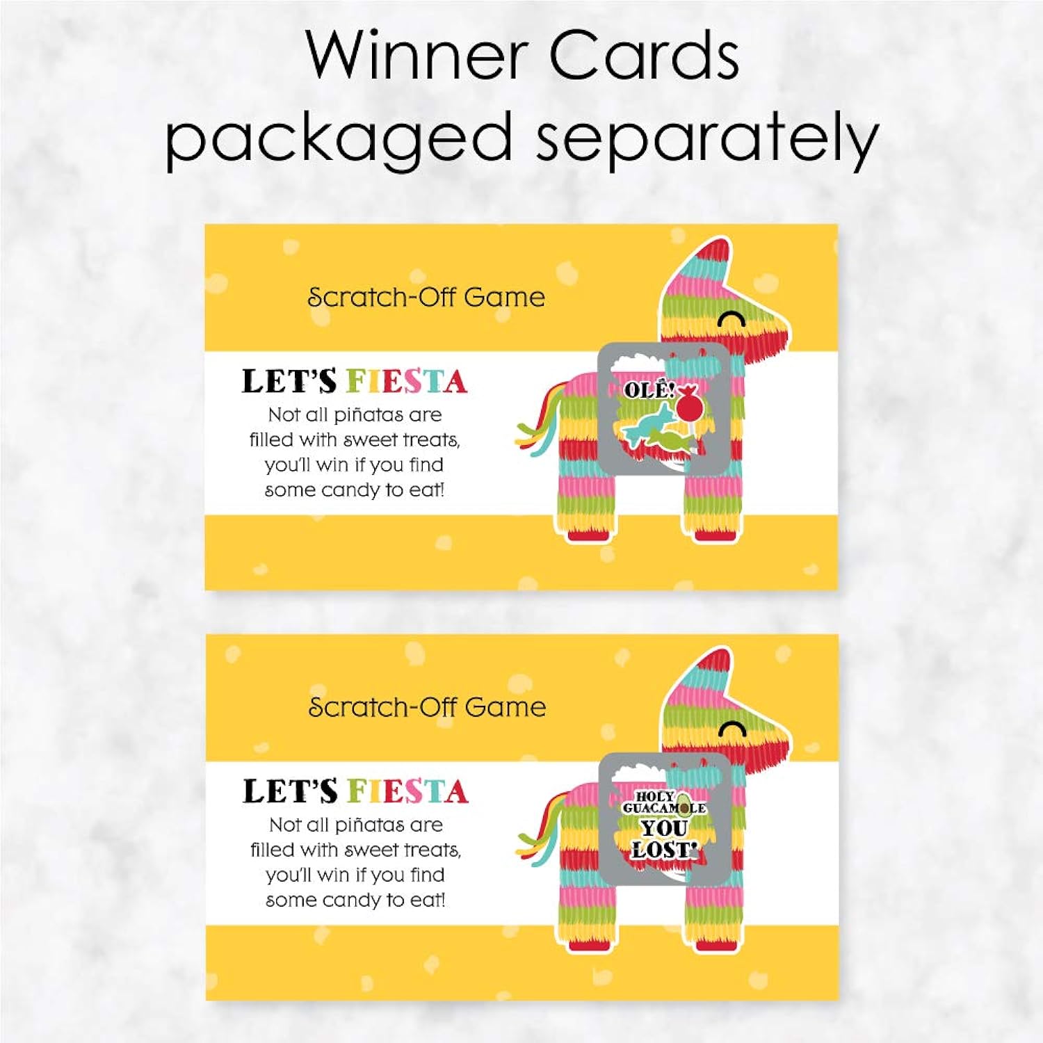 Big Dot of Happiness Let's Fiesta - Mexican Fiesta Party Game Scratch Off Cards - 22 Count