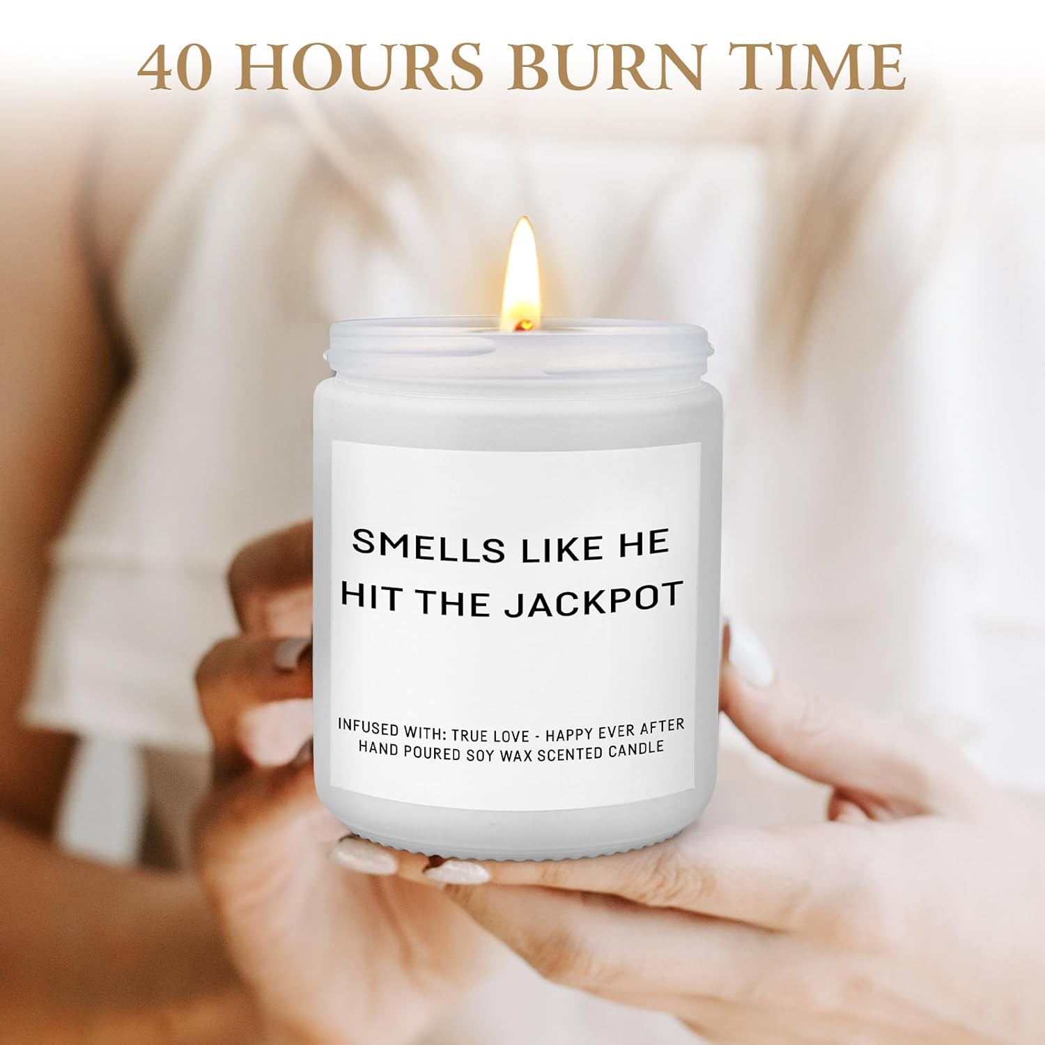 Bride To Be Candle Gift – Funny Bridal Shower Gifts For Her, Engagement Scented Jar Candle For Women, Wedding Gift For Couples, Bachelorette Party Favor