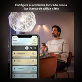Philips Hue White Ambiance Smart Bulb Starter Kit 4 A19 Bulbs and Hub