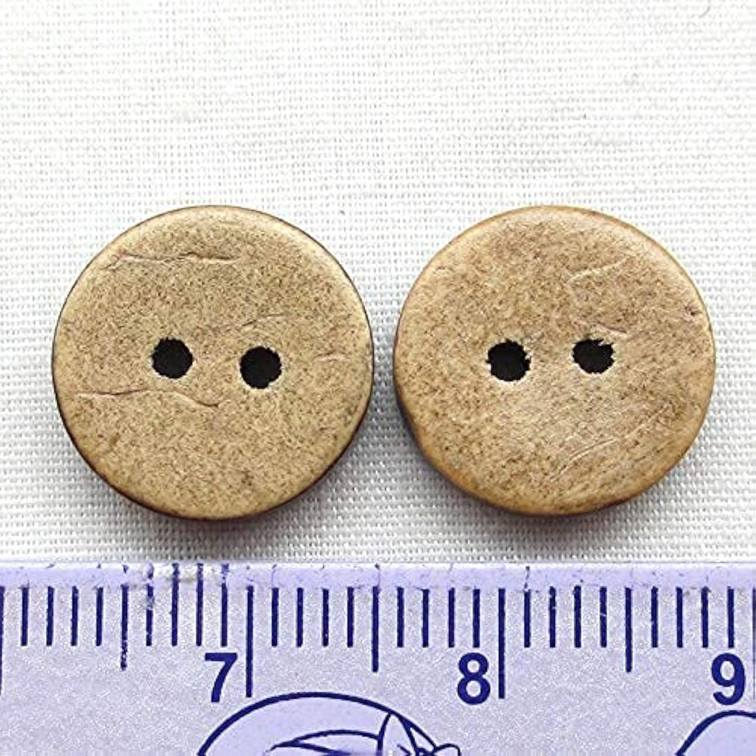100Pcs Small 1/2"(13Mm) Brown Natural Coconut Coco Button 2 Holes Craf
