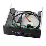 USB-C & USB 3.0 HUB 4 Ports Front Panel to Motherboard 20Pin Connector Cable for 5.25" CD-ROM Bay